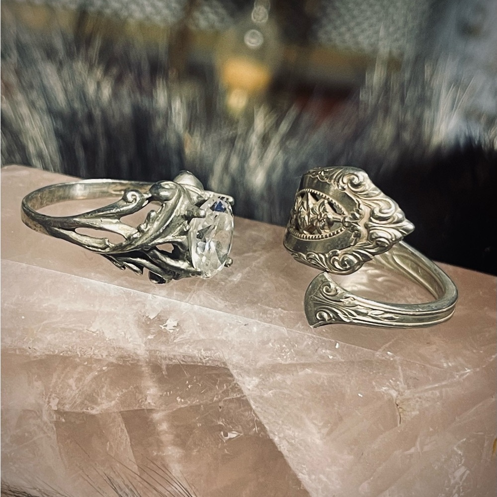 SOLD 925 Sterling Silver Elegant Women's Ring Set